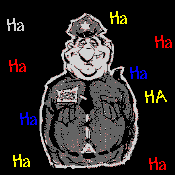 Gif animé rire policier